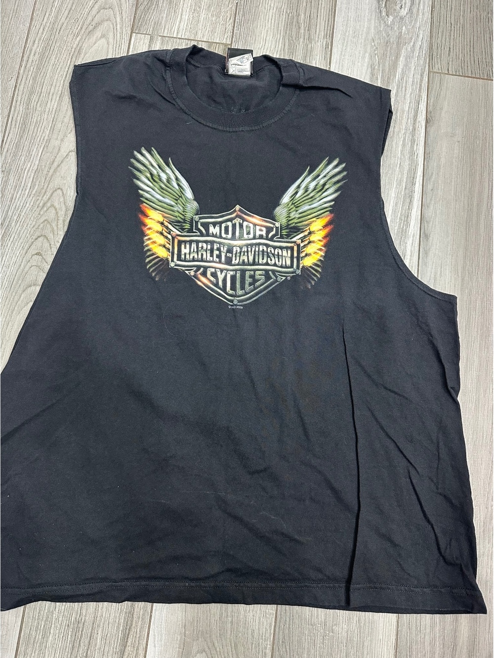 Harley-Davidson Men's Sleeveless Black Graphic T-Shirt Size 2XL